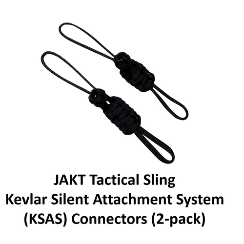 JAKT Tactical Sling - Kevlar Silent Attachment System (KSAS) Connectors (2-pack, Black) - JAKT GEAR