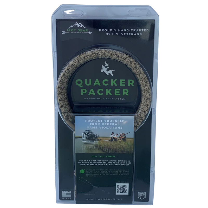 Quacker Packer | Paracord Waterfowl Carry System w/Personalized Hunter ID Bar - JAKT GEAR